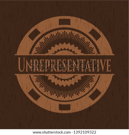 Unrepresentative wood emblem. Vector Illustration.