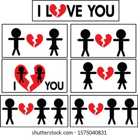 Unrequited love in various forms, both women and men