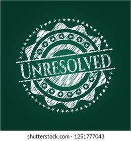 Unresolved chalkboard emblem