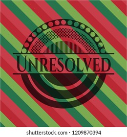 Unresolved christmas emblem background.