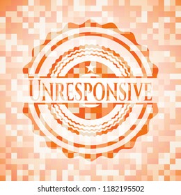 Unresponsive abstract orange mosaic emblem