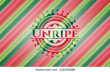 Unripe christmas badge background.