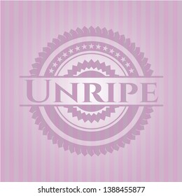 Unripe retro pink emblem. Vector Illustration. Detailed.