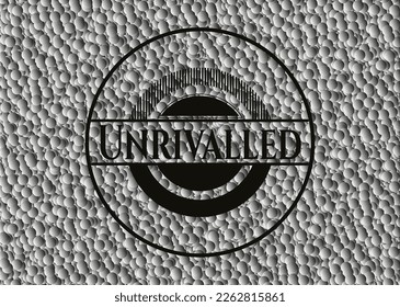 Unrivalled dark emblem with grey bubbles background. Vector Illustration. Detailed. 