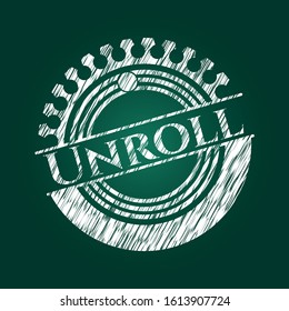 Unroll chalk emblem. Vector Illustration. Detailed.
