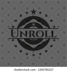 Unroll dark icon or emblem