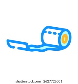 unrolling toilet paper color icon vector. unrolling toilet paper sign. isolated symbol illustration