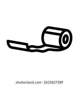 unrolling toilet paper line icon vector. unrolling toilet paper sign. isolated contour symbol black illustration