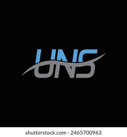 UNS Letter Initial Logo Design Template Vector Illustration