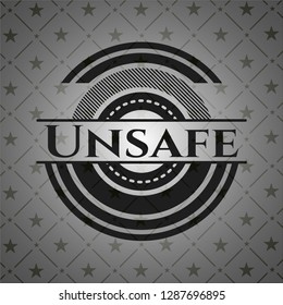 Unsafe black emblem. Vintage.