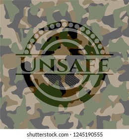 Unsafe on camouflaged pattern