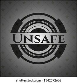 Unsafe realistic black emblem