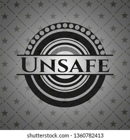 Unsafe realistic black emblem