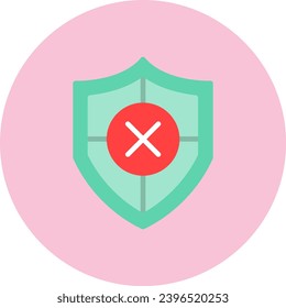 Unsafe Vector Icon Flat Circle Style