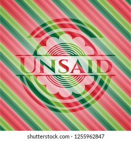Unsaid christmas colors emblem.