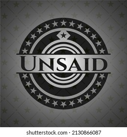 Unsagtes dunkles Emblem. Retro. Vektorgrafik. Detaillierte Angaben. 