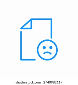 unsatisfactory document icon sign vector