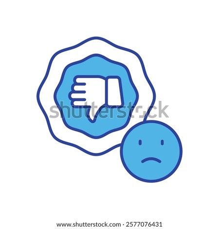Unsatisfactory icon vector stock illustration