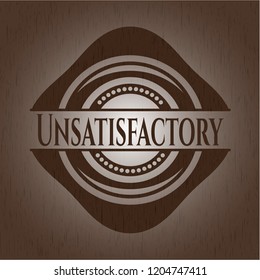 Unsatisfactory wood emblem