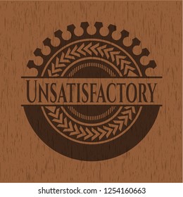 Unsatisfactory wood emblem