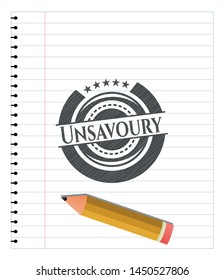 Unsavoury penciled. Vector Illustration. Detailed.