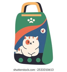 Unscented cat litter vector cartoon illustration isolated on a white background.