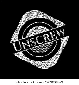 Unscrew with chalkboard texture