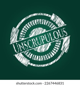Unscrupulous chalk emblem. Vector Illustration. Detailed. 