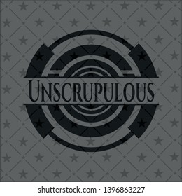 Unscrupulous dark icon or emblem. Vector Illustration. Detailed.