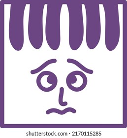 Cara emocional no segura, ilustración, vector sobre un fondo blanco.