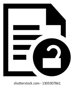Unsecure File Vector Icon
