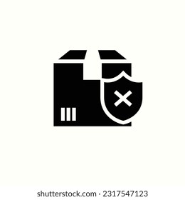 unsecure, good, cargo icon, isolated glyph icon in light background, perfect for website, blog, logo, graphic design, social media, UI, mobile app