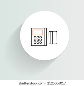 unsecure PoS system icon vector design