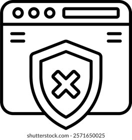 Unsecure vector icon. Can be used for printing, mobile and web applications.
