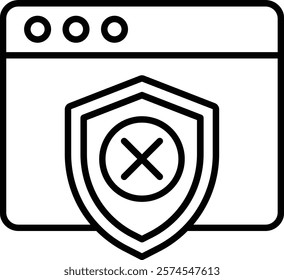 Unsecure vector icon. Can be used for printing, mobile and web applications.
