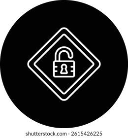 Unsecure vector icon. Can be used for printing, mobile and web applications.