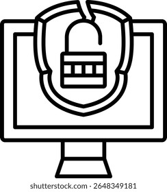 Unsecure vector icon. Can be used for printing, mobile and web applications.
