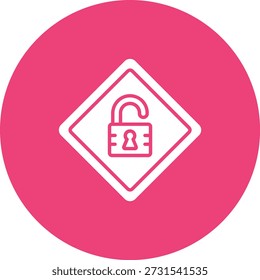 Unsecure vector icon. Can be used for printing, mobile and web applications.