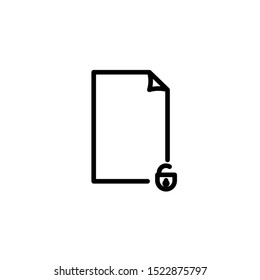 Unsecured unlocked Document vector Icon