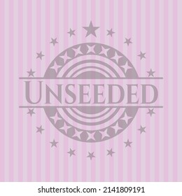 Unseeded pink emblem. Vector Illustration. 