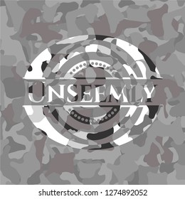 Unseemly grey camo emblem