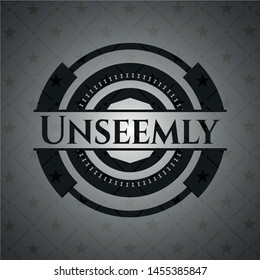 Unseemly realistic dark emblem. Vector Illustration. Detailed.