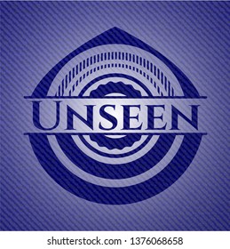 Unseen emblem with jean texture
