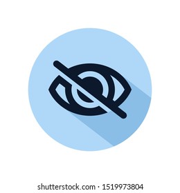 Unseen icon line vector for web, software, application, and mobile