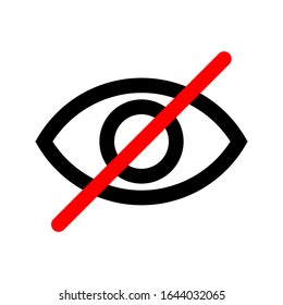 unseen icon on white background. vector illustration