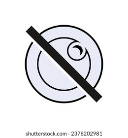 Unseen Icon. Secret, Confidential Symbol.