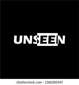 unseen logo design inspiration . unseen logo template . exclusive logo . negative space