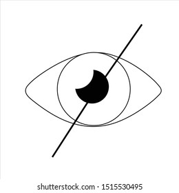 Unseen Vector Icon on White Background