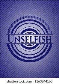 Unselfish with denim texture