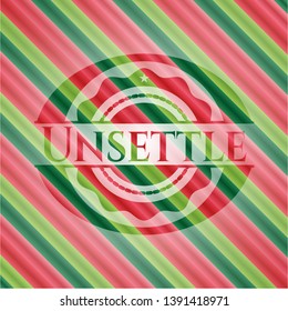 Unsettle christmas emblem. Vector Illustration. Detailed.
